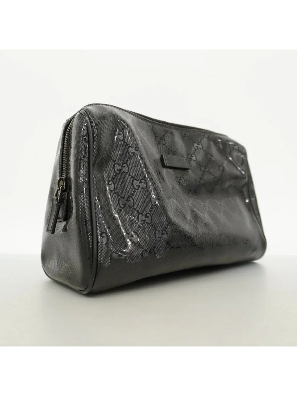 Gucci Pouch GG Supreme Black Silver